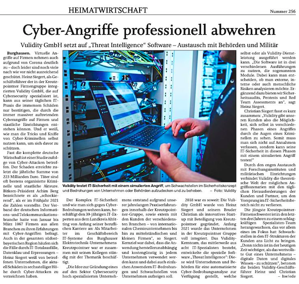 Passauer Neue Presse Bericht Cyberbedrohungen